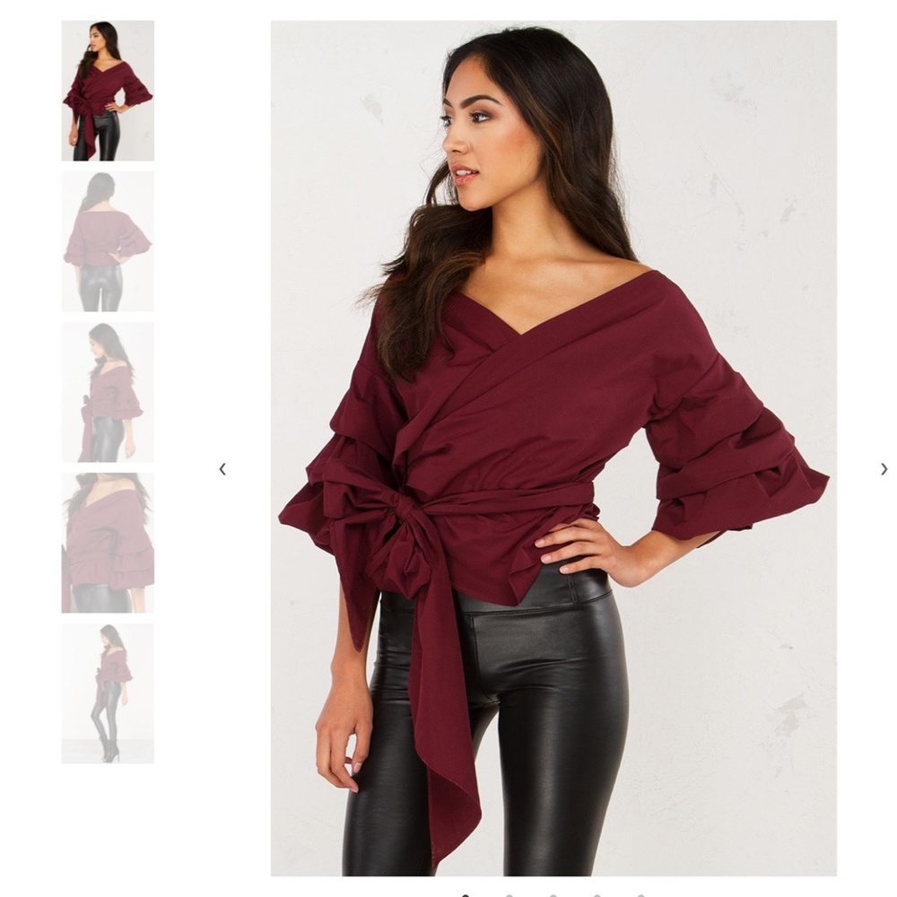 NWOT 24 HR SALE 😍AKIRA Crop top wrap